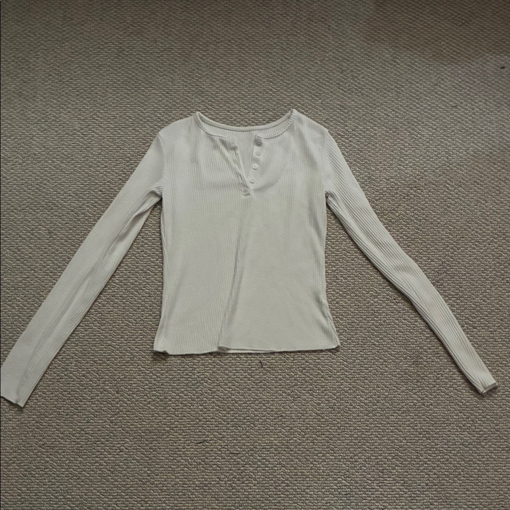 Women's Cream Long Sleeve Top